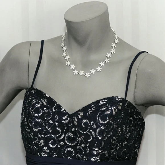 Sorella Vita Y2K Vintage Spaghetti Strap Empire Waist Navy Blue Coctail …
